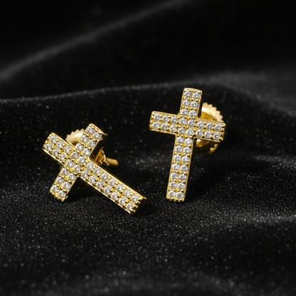 Moissanite 0.35 ctw Cross Earrings