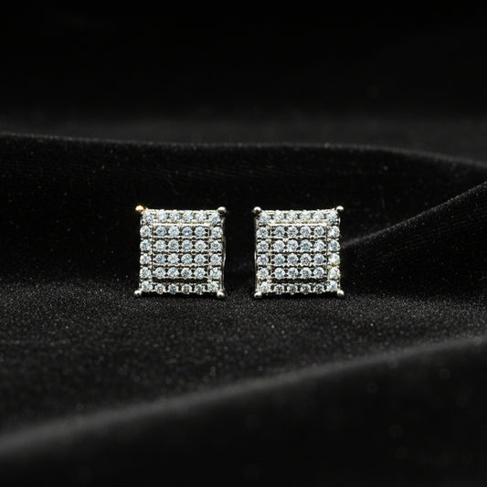 Moissanite 0.43 ctw Square Earrings