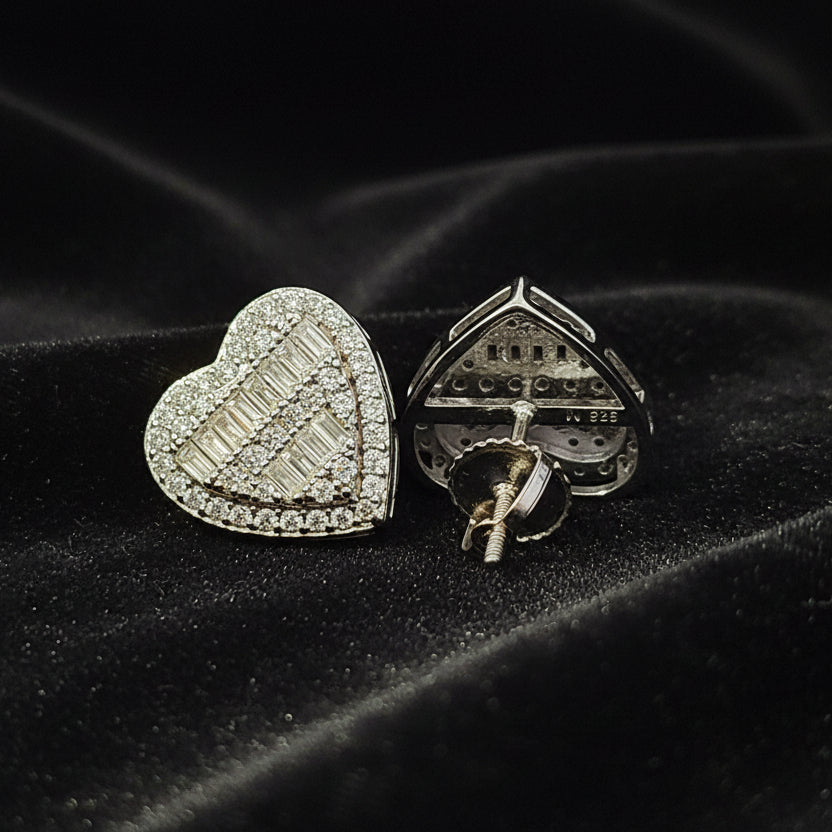 Moissanite 0.91 ctw Heart Earrings