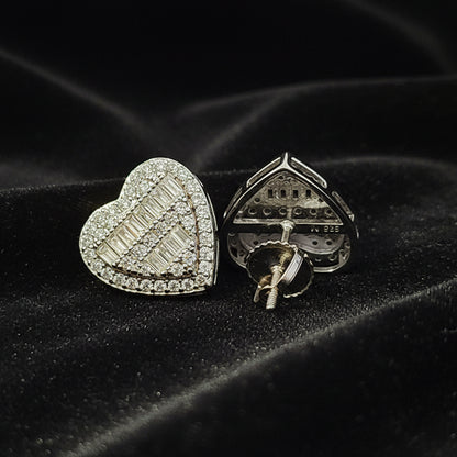 Moissanite 0.91 ctw Heart Earrings