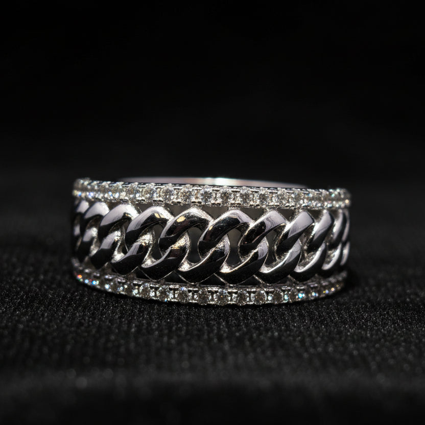 Moissanite 0.47 ctw Link Design Ring