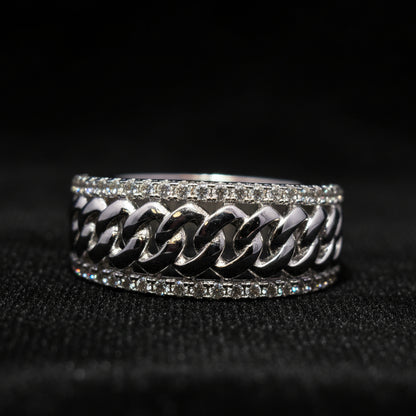 Moissanite 0.47 ctw Link Design Ring