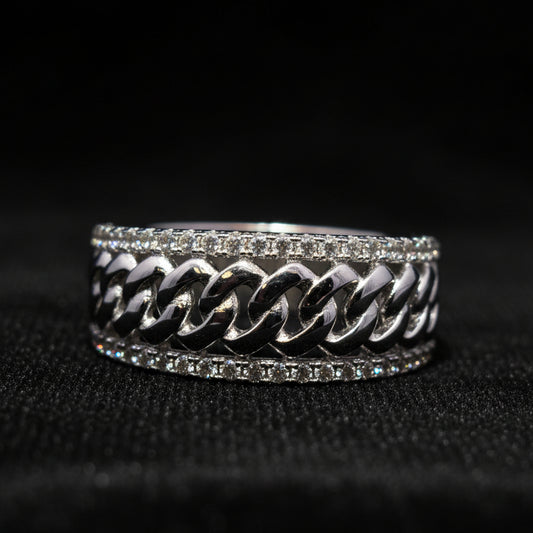 Moissanite 0.47 ctw Link Design Ring