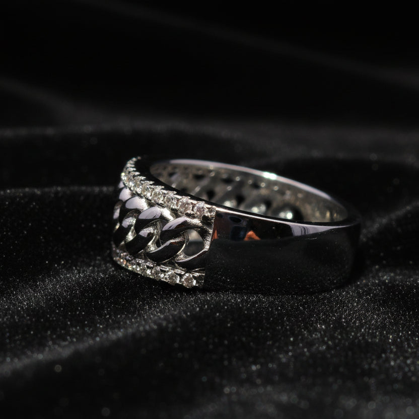 Moissanite 0.47 ctw Link Design Ring