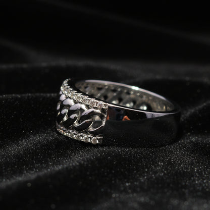 Moissanite 0.47 ctw Link Design Ring