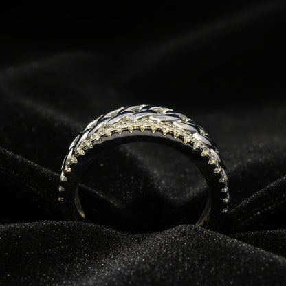 Moissanite 0.47 ctw Link Design Ring