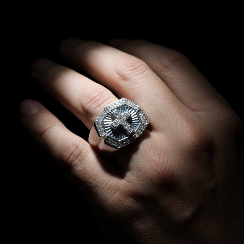 Moissanite 0.6 ctw Cross Ring