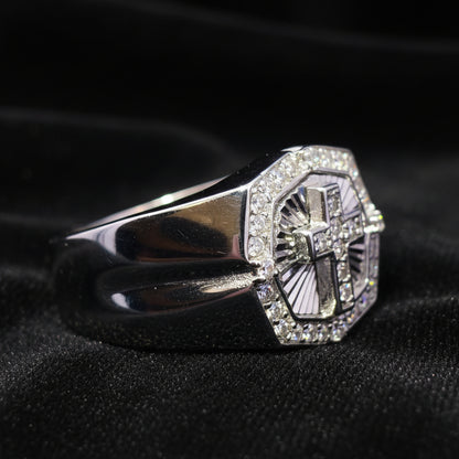 Moissanite 0.6 ctw Cross Ring