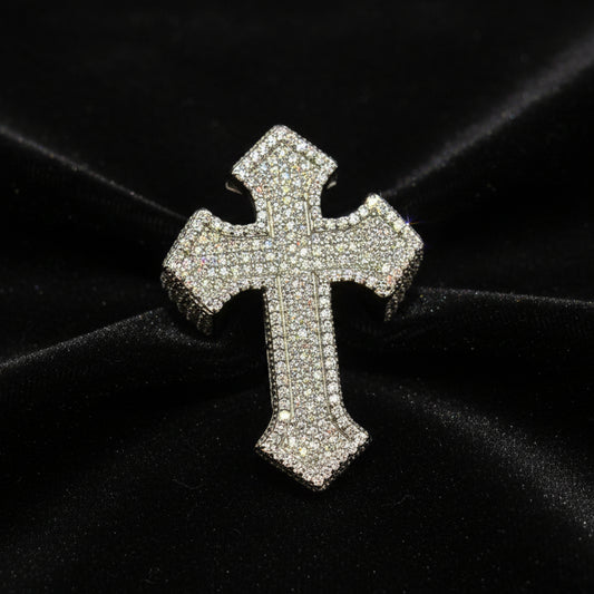 Moissanite 3.38 ctw Cross Ring