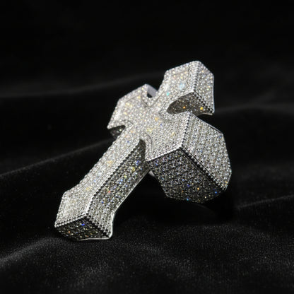 Moissanite 3.38 ctw Cross Ring