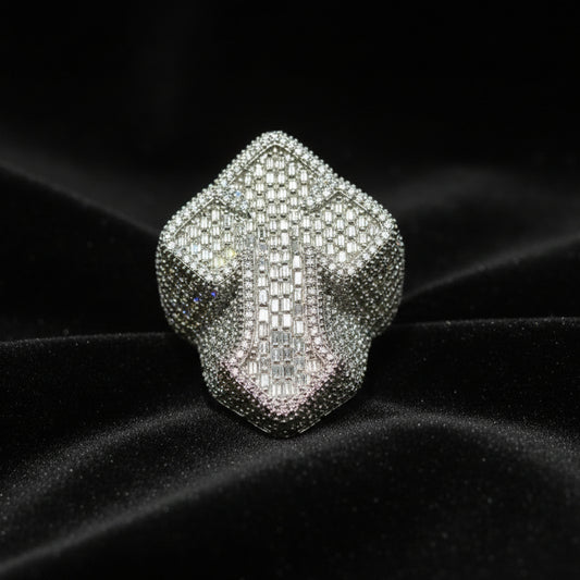 Moissanite 5.86 ctw Cross Ring