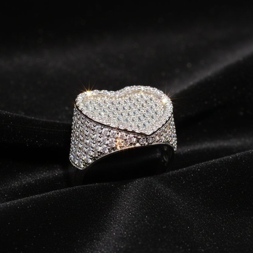 Moissanite 3.65 ctw Heart Ring