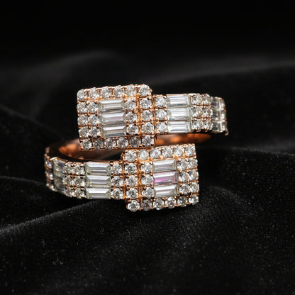 Moissanite 2.33 ctw Cuff Ring