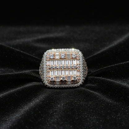 Moissanite 2.90 ctw Baguette Square Ring