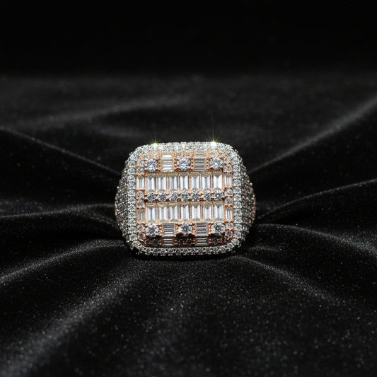 Moissanite 2.90 ctw Baguette Square Ring