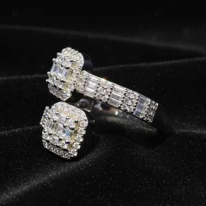 Moissanite 1.36 ctw  Square Ring