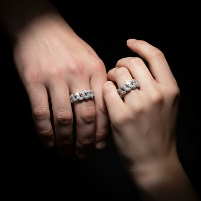 Moissanite 1.96 ctw Link Band Ring