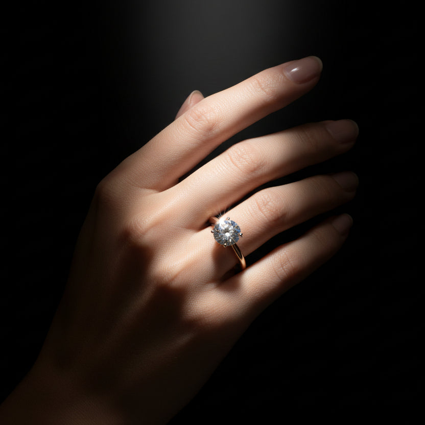 Moissanite 1.05 ctw Round Engagement Ring