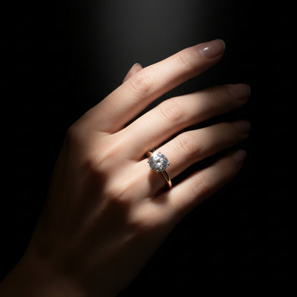 Moissanite 1.05 ctw Round Engagement Ring