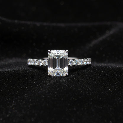 Moissanite 2.04 ctw Emerald Cut Ring