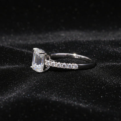 Moissanite 2.04 ctw Emerald Cut Ring