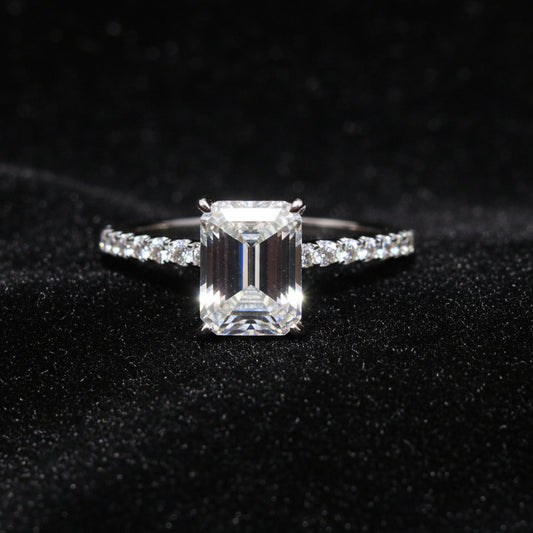 Moissanite 3.00 ctw Emerald Ring