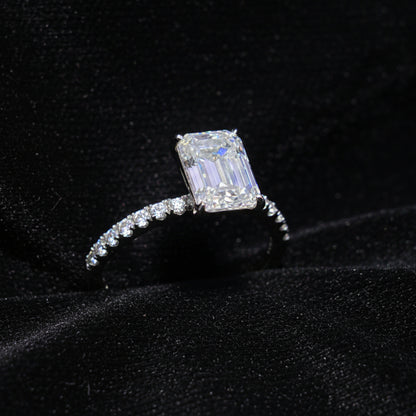 Moissanite 3.00 ctw Emerald Ring