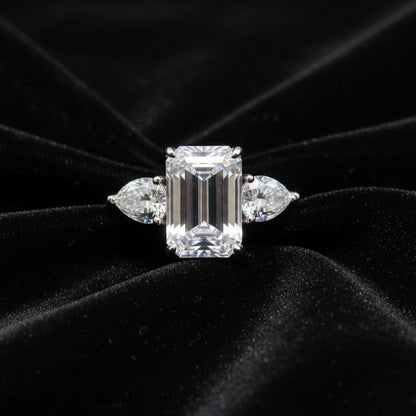 Moissanite 1.37 ctw Emerald Ring