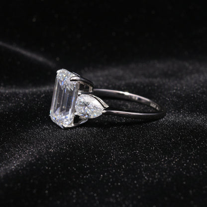 Moissanite 1.37 ctw Emerald Ring