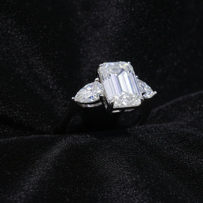 Moissanite 1.37 ctw Emerald Ring