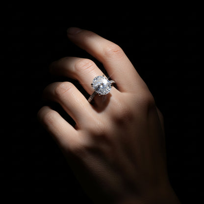 Moissanite 5.00 ctw Oval Ring