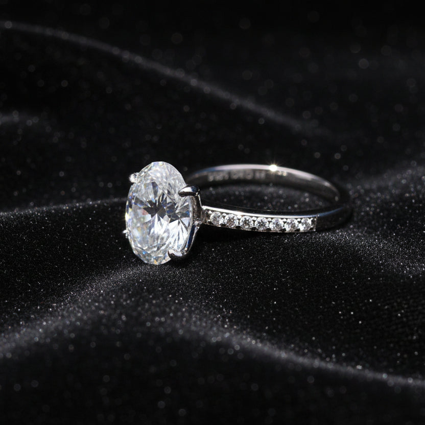 Moissanite 5.00 ctw Oval Ring