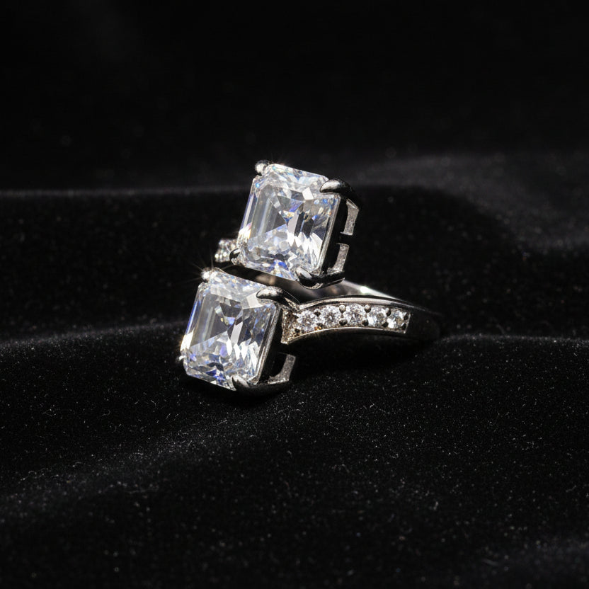 Moissanite 10.93 ctw Ascher Ring