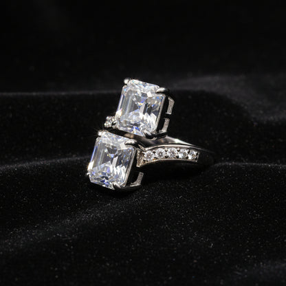 Moissanite 10.93 ctw Ascher Ring