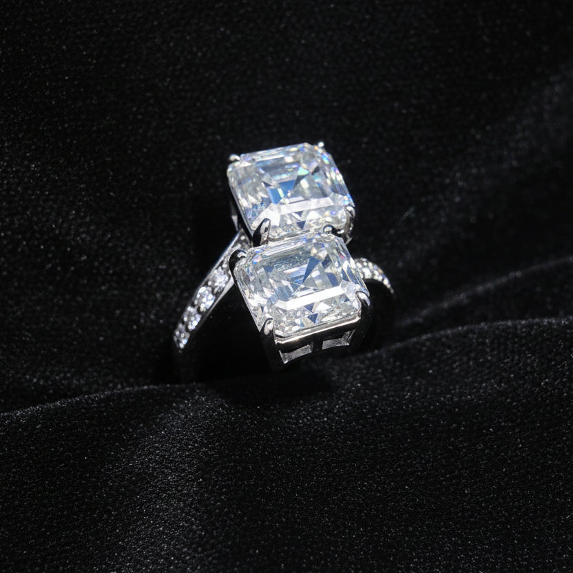Moissanite 10.93 ctw Ascher Ring
