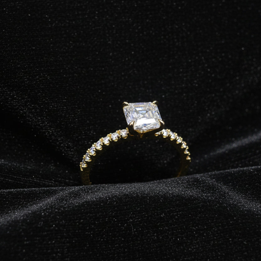 Moissanite 1.48 ctw Ascher Ring