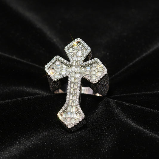 Moissanite 4.23 ctw Cross Ring