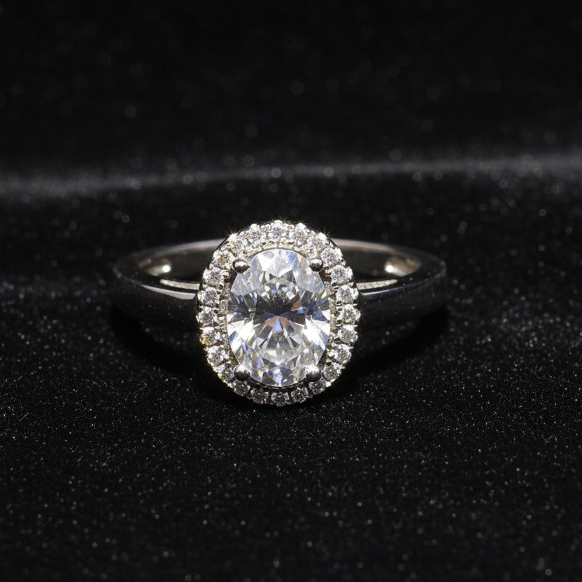Moissanite 1.50 ctw Circle Shape Ring