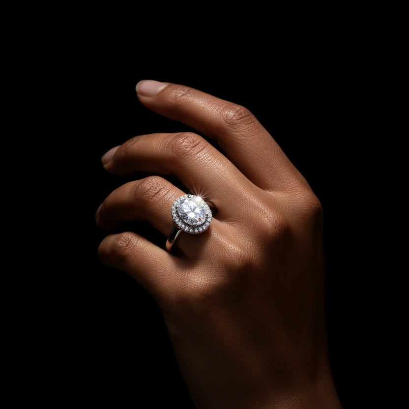 Moissanite 1.50 ctw Circle Shape Ring