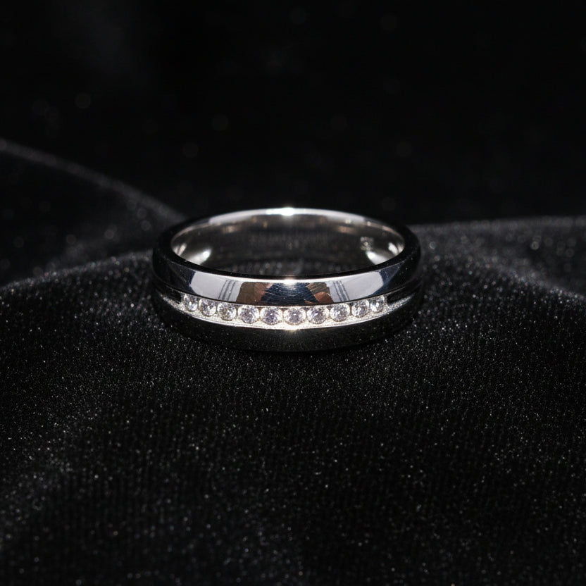 Moissanite 0.18 ctw Mens Wedding Ring
