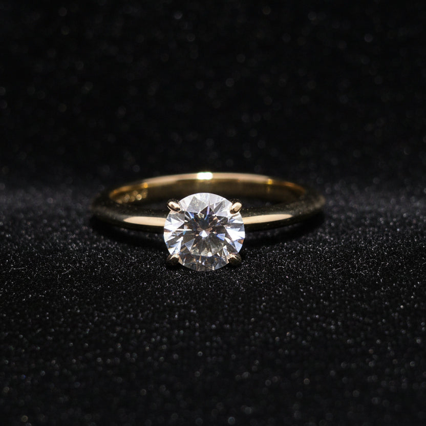 Moissanite 1.00 ctw Round Solitaire Ring