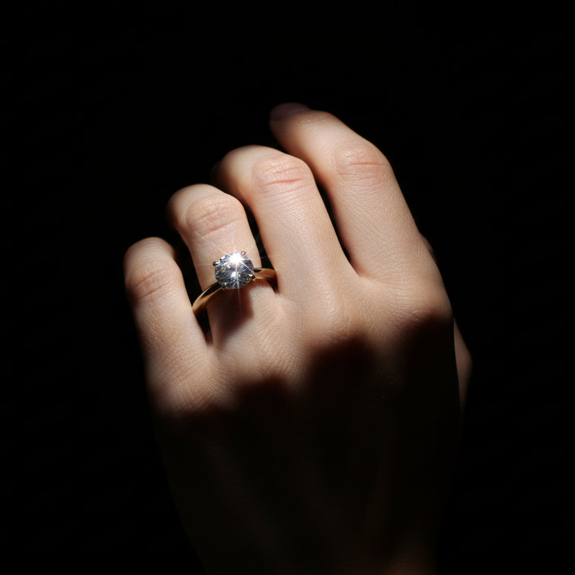 Moissanite 1.00 ctw Round Solitaire Ring