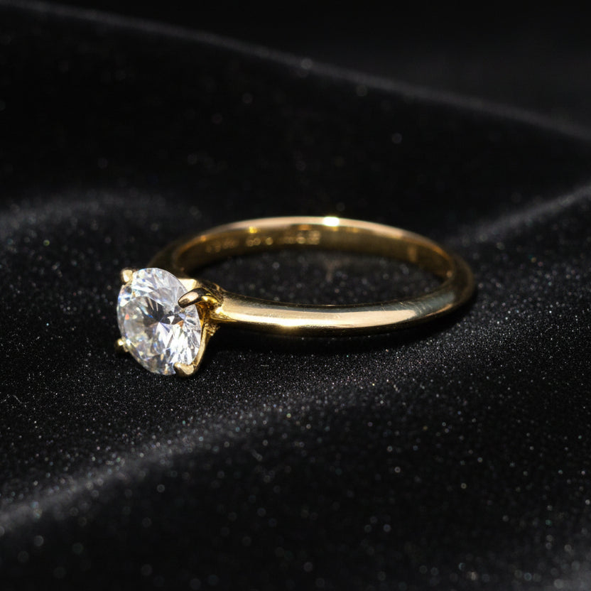 Moissanite 1.00 ctw Round Solitaire Ring