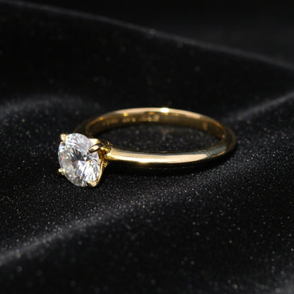 Moissanite 1.00 ctw Round Solitaire Ring