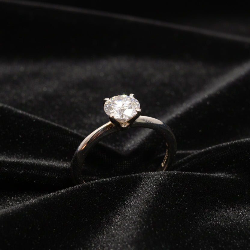 Moissanite 1.00 ctw Round Solitaire Ring