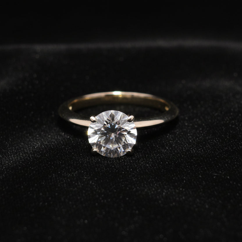Moissanite 2.00 ctw Round Solitaire Ring