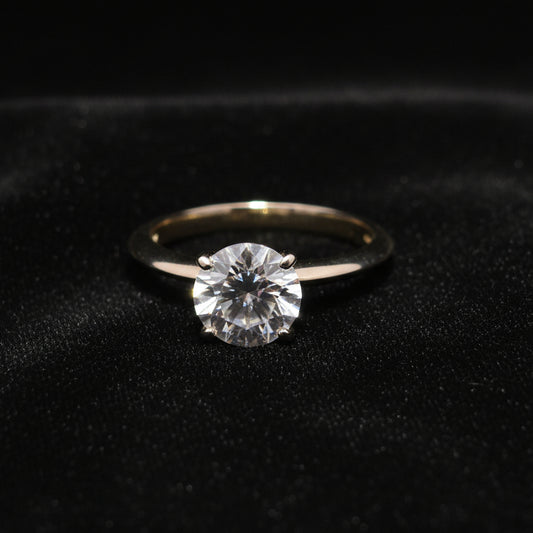 Moissanite 2.00 ctw Round Solitaire Ring