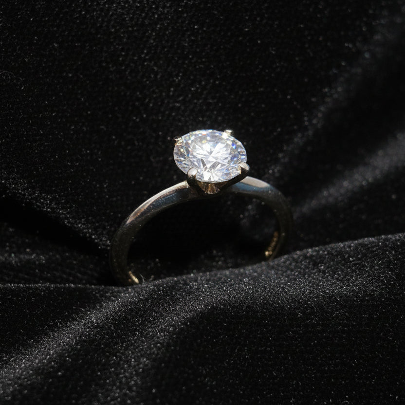 Moissanite 2.00 ctw Round Solitaire Ring