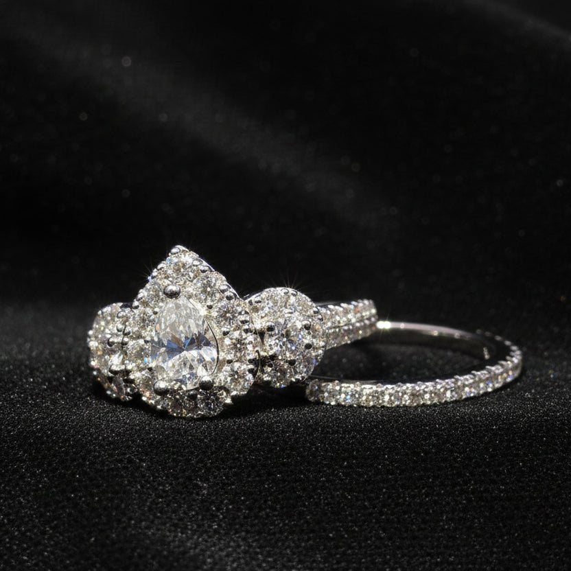 Moissanite 2.03 ctw Pear Shape 2in1 Ring