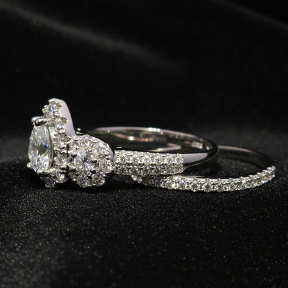 Moissanite 2.03 ctw Pear Shape 2in1 Ring